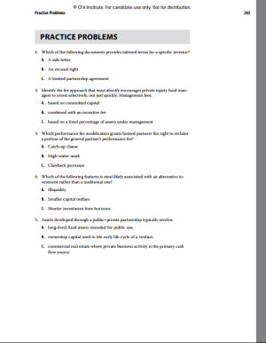 CFA 2024 Level 1 EOC Questions of Curriculum
