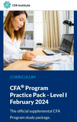 CFA 2024 Institute Practice Pack Level 1 Mock Exam