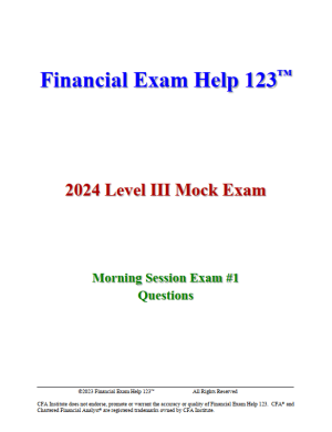 CFA Level 3 Bill Campbell Mock Exam 2024 - 2023