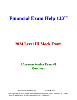 CFA Level 3 Bill Campbell Mock Exam 2024