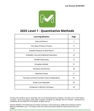 CFA 2025 Level 1 Mark Meldrum Notes, Pre-Requisites, Seminars, Formula Sheet