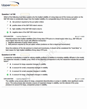 CAIA Uppermark 2025 Level 2 Mock Exam
