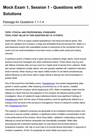 CFA 2026 Salt Solutions Level 3 Mock Exams - All 3 Pathways