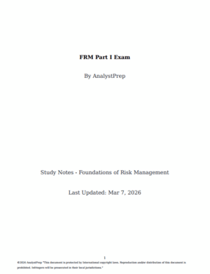 FRM 2026 Part 1 - AnalystPrep Study Notes with Formula Sheet
